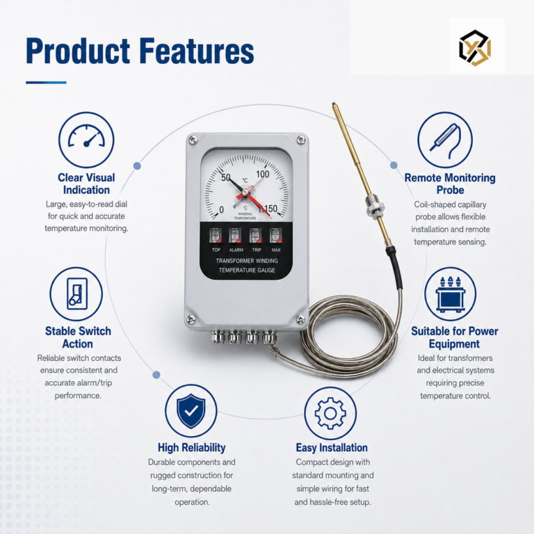 Coil-Shaped Transformer Temperature Gauge Electronic Power