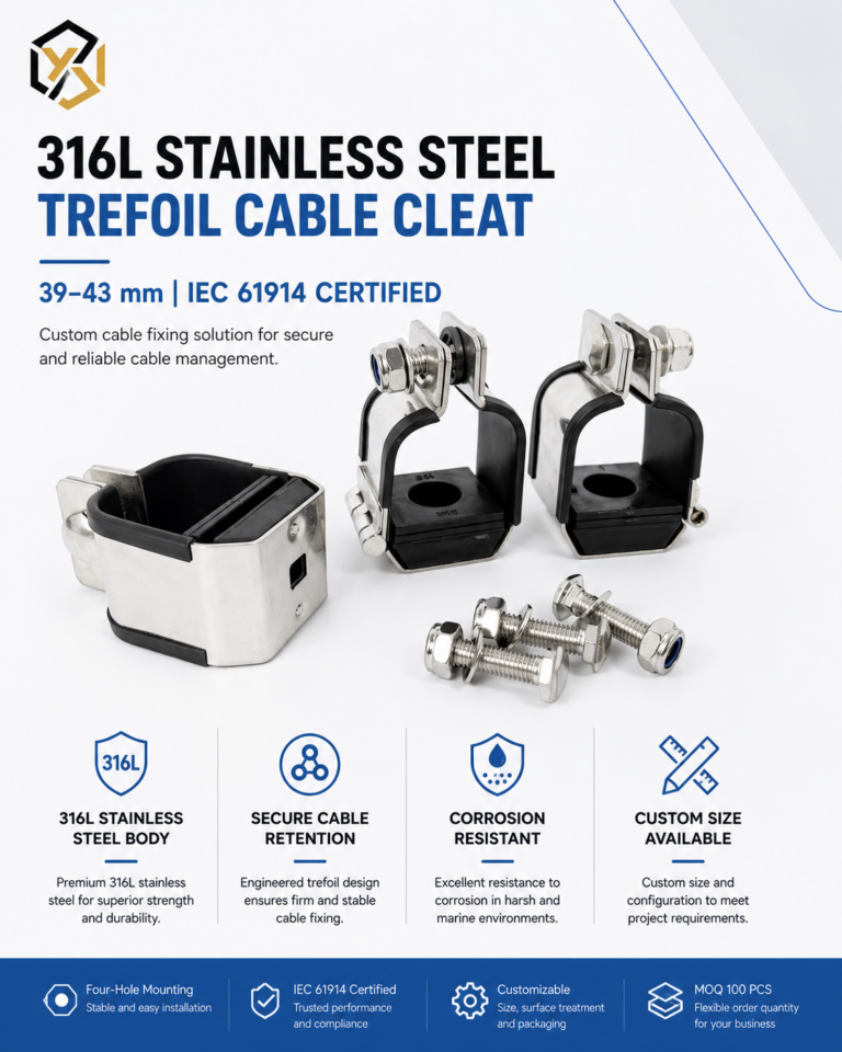 Customized Size 316L Stainless Steel Quad Trefoil Cable