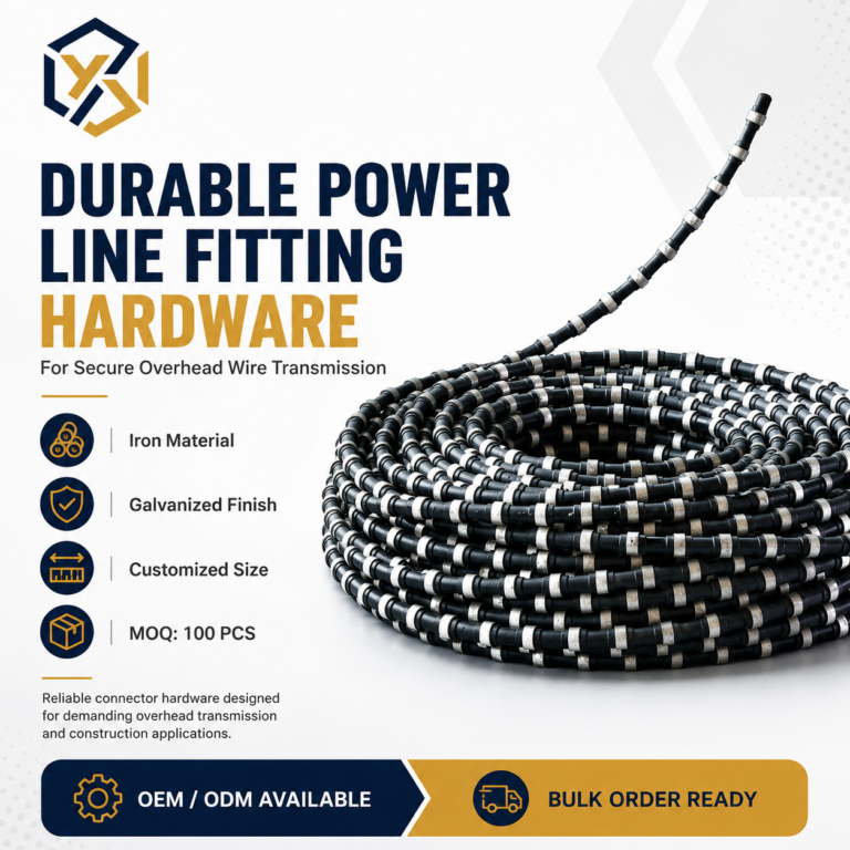 Durable Power Line Fitting Hardware for Secure Overhead Wire