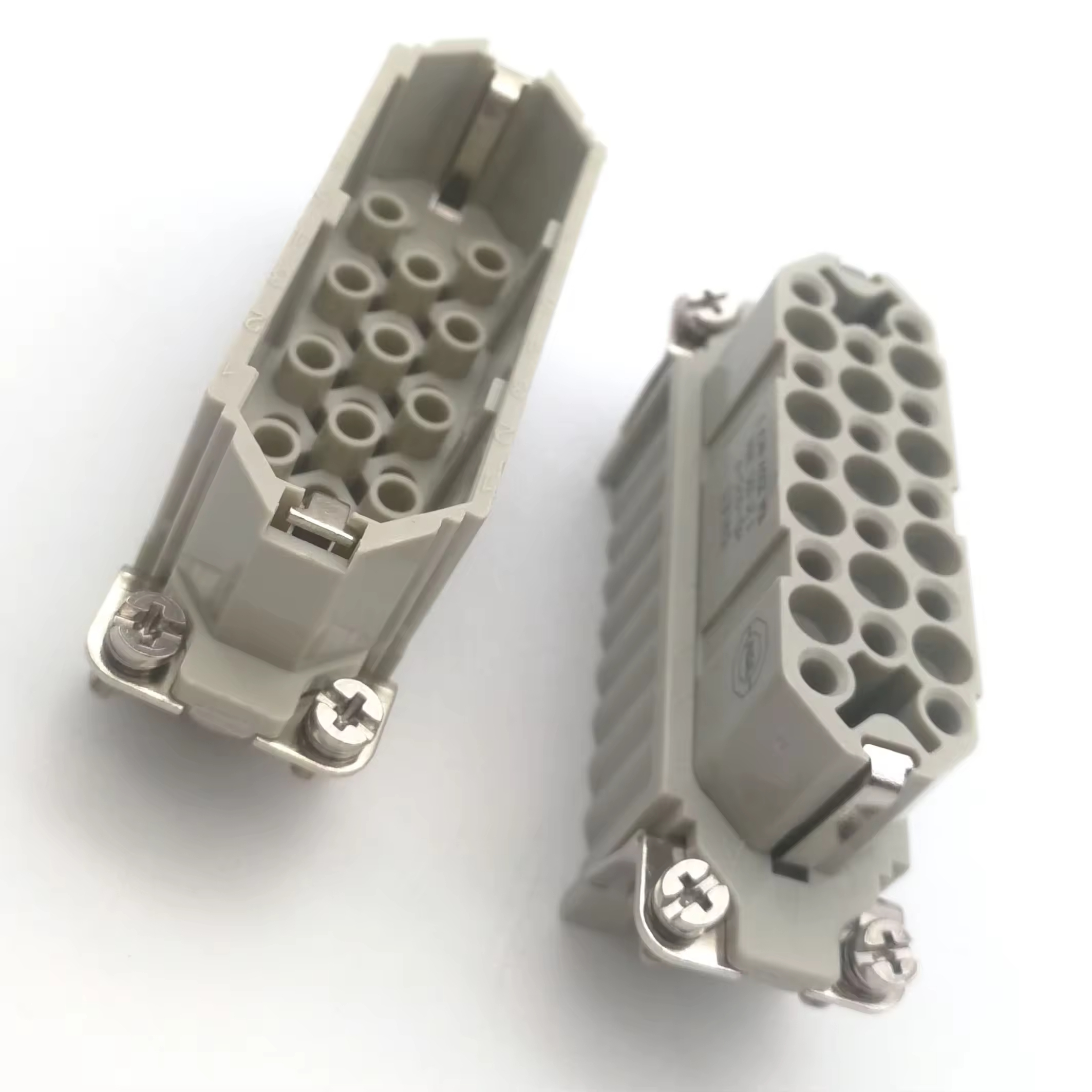 High Pin Count 10A Power Male Female Contact Inserts for Rectangular Electric Heavy Duty Industrial Connectors