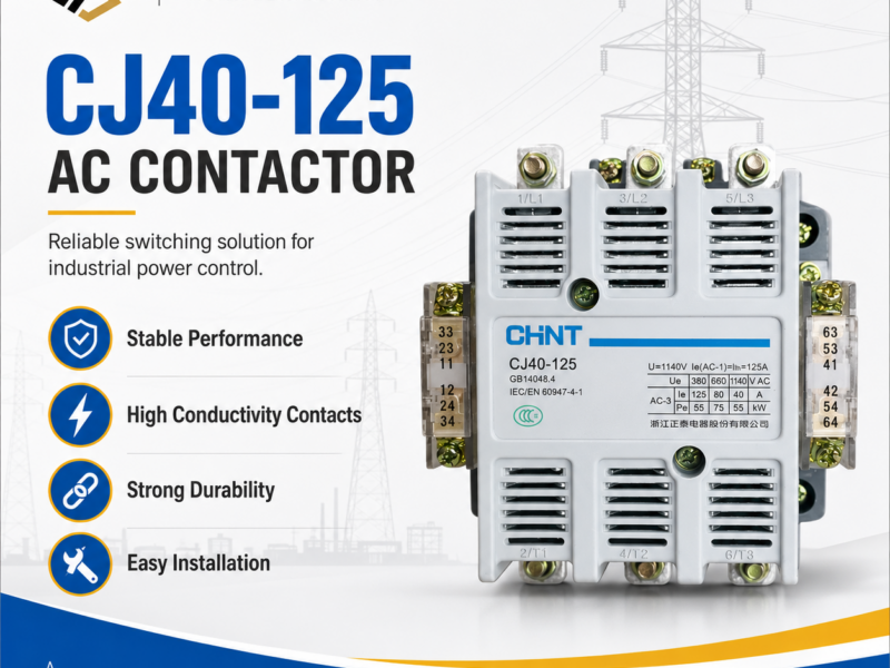 CHINT CJ40 Series 3 Phase AC Contactor 3P 160A — product family image