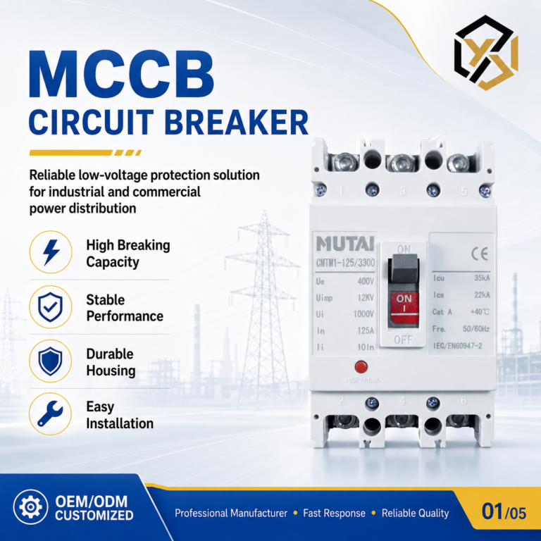 Mutai 3p 80amp 100 Amp Thermal Magnetic Circuit Breaker