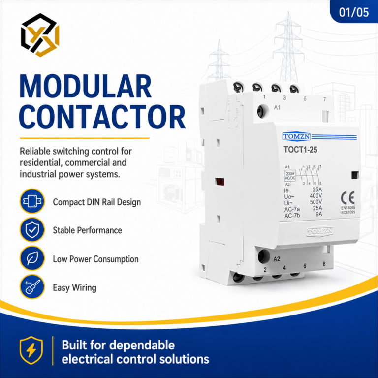 TOMZN 4P AC/DC 25A 2 Phase Contactor Control Circuit
