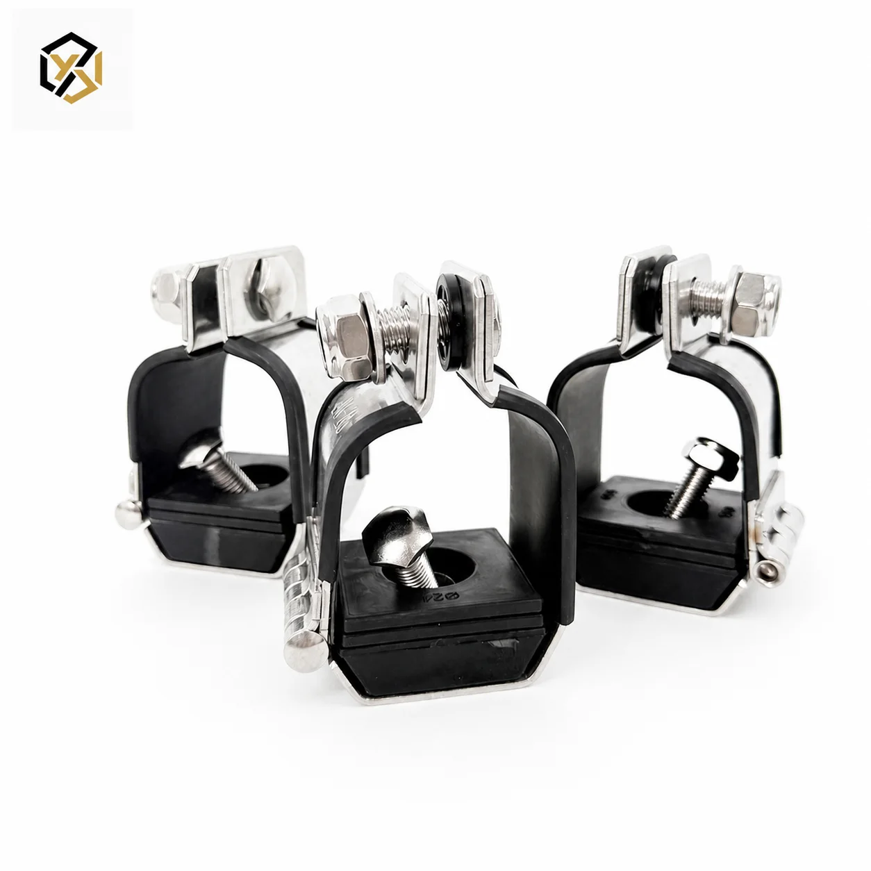 Stainless steel cable cleats model range for power cable fixing